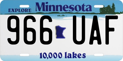 MN license plate 966UAF