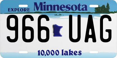 MN license plate 966UAG