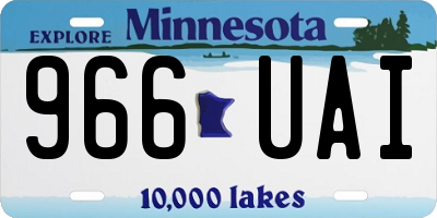 MN license plate 966UAI