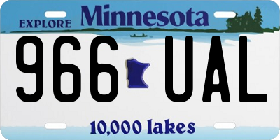 MN license plate 966UAL