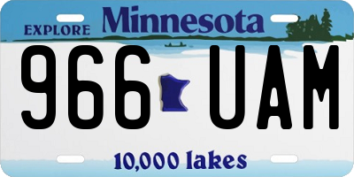 MN license plate 966UAM