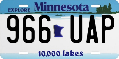 MN license plate 966UAP