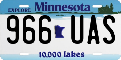 MN license plate 966UAS
