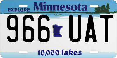 MN license plate 966UAT