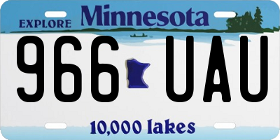 MN license plate 966UAU