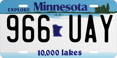 MN license plate 966UAY