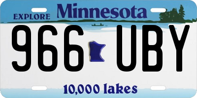 MN license plate 966UBY