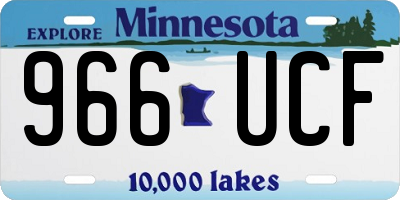 MN license plate 966UCF