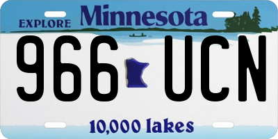 MN license plate 966UCN