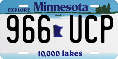 MN license plate 966UCP