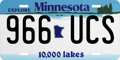 MN license plate 966UCS