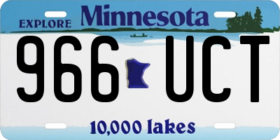 MN license plate 966UCT