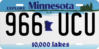 MN license plate 966UCU