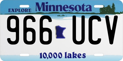 MN license plate 966UCV