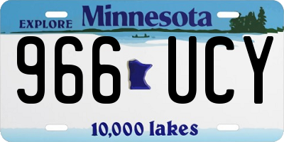 MN license plate 966UCY