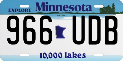 MN license plate 966UDB