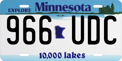 MN license plate 966UDC