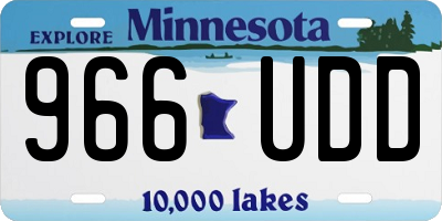 MN license plate 966UDD