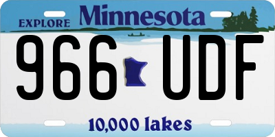 MN license plate 966UDF