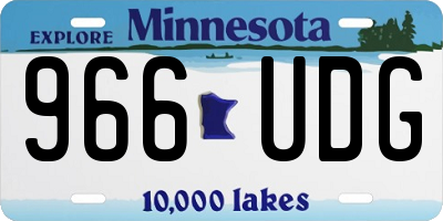 MN license plate 966UDG