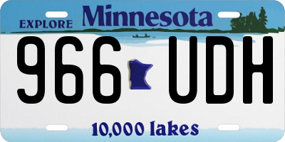 MN license plate 966UDH