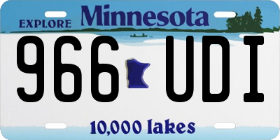 MN license plate 966UDI