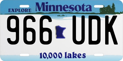 MN license plate 966UDK