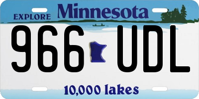 MN license plate 966UDL
