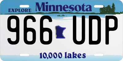 MN license plate 966UDP