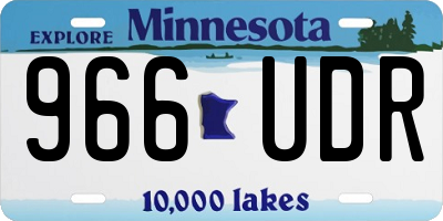 MN license plate 966UDR
