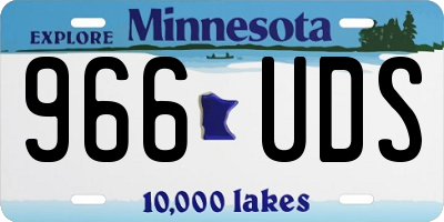 MN license plate 966UDS