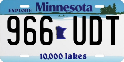 MN license plate 966UDT