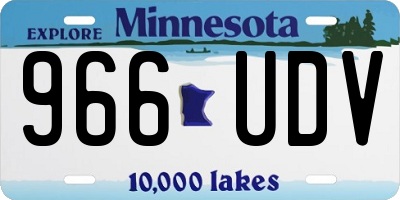 MN license plate 966UDV