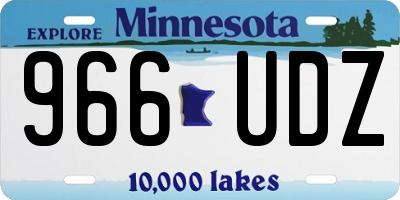 MN license plate 966UDZ