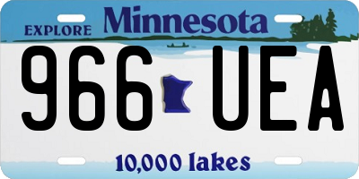 MN license plate 966UEA