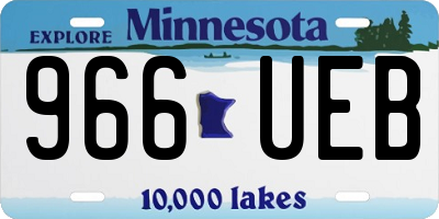 MN license plate 966UEB