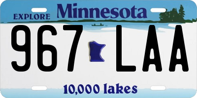 MN license plate 967LAA