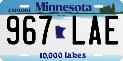 MN license plate 967LAE