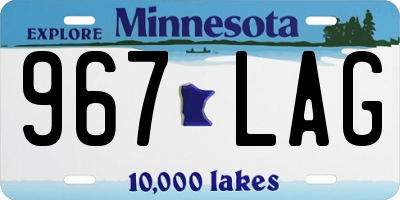 MN license plate 967LAG