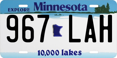 MN license plate 967LAH