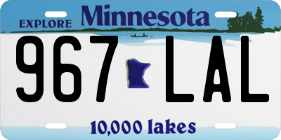 MN license plate 967LAL