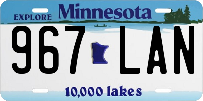 MN license plate 967LAN