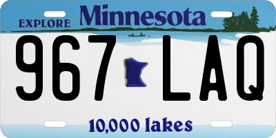 MN license plate 967LAQ