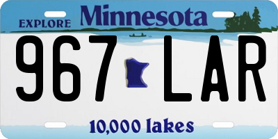 MN license plate 967LAR