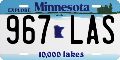 MN license plate 967LAS