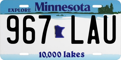 MN license plate 967LAU