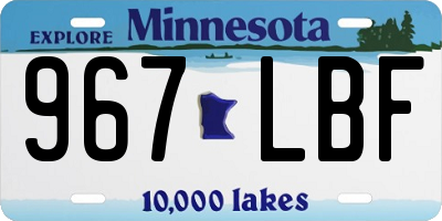 MN license plate 967LBF