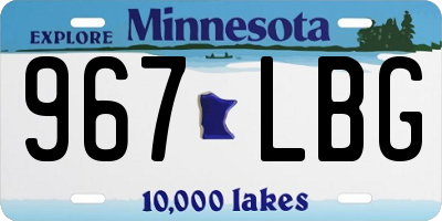 MN license plate 967LBG
