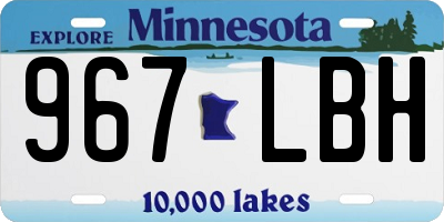 MN license plate 967LBH