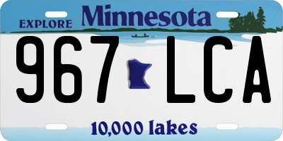 MN license plate 967LCA